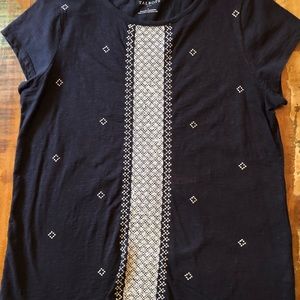 Navy Blue Talbots Short Sleeve Top